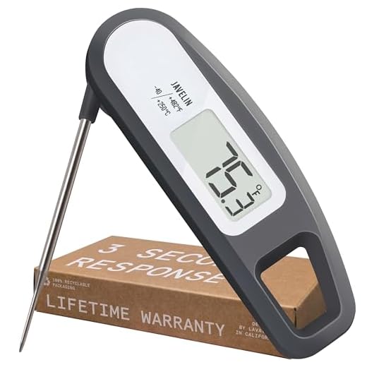 Lavatools PT12 Termômetro digital de carne de leitura instantânea Javelin para cozinha, culinária de alimentos, grelha, churrasco, defumador, doces, preparo doméstico, café e fritura a óleo