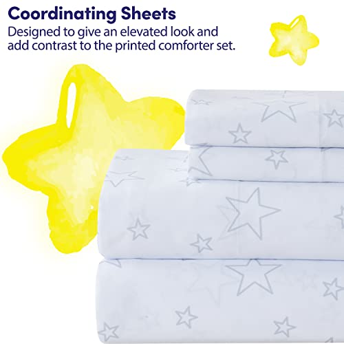 Image of Kids Bedding Set Bed in a Bag for Boys and Girls Toddlers Printed Sheet Set and Comforter , Full, Floating in Space