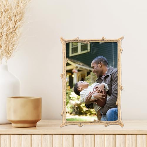 Image of Lawrence Frames 712557 5x7 Gold Metal Natural Branch Design Picture Frame