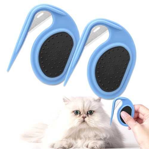 Knotting Comb,Knotting Comb for Cats,Pet Dog Shedding Brush, Puppy Kitten Knotting Comb for Removing Tangled and Grooming Loose Knotted Hair(2 Pcs)
