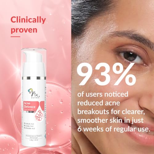 Fixderma 2% Salicylic Acid Serum for Anti Acne & Spot Treatment with 5% Azelaic Acid & 4% Mandelic Acid | Anti Acne Face Serum for Men & Women | For Oily Skin - 30g