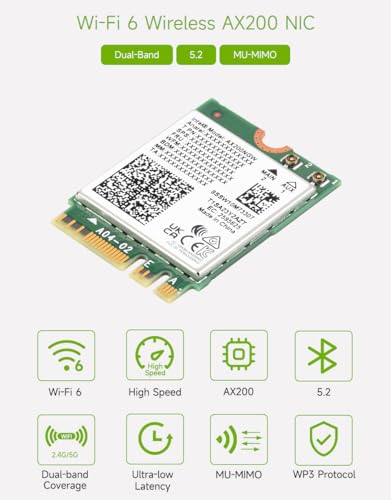 Tarjeta de Red Inalámbrica Waveshare AX210, Wi-Fi 6E Tri-Banda (2.4 GHz / 5 GHz / 6 GHz), Bluetooth 5.3, Interfaz NGFF (M.2 A/E Key), MU-MIMO, hasta 574 Mbps miniatura 3