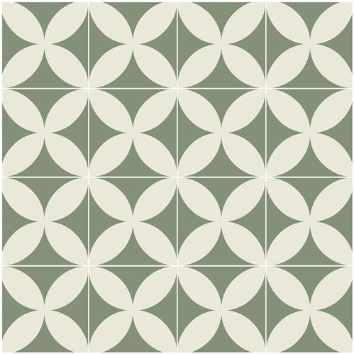 Green Beige Geometric Wall paper Peel and Stick Wallpaper Boho 17...
