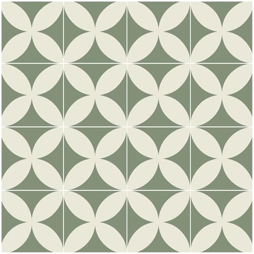 Green Beige Wall Paper Peel and Stick Wallpaper Boho 17.3"×197"Modern