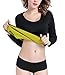 ValentinA Womens Body Shapers Long T-shirt Slimming Neoprene Vest Weight Loss Hot Sweat Shirt Black XXL=US Size L