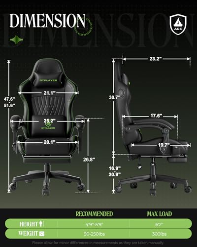 Image of GTPLAYER ACE-PRO Music Gaming Chairs - Built-in Speakers, App Support & Bluetooth Control, Computer Game Chairs with Footrest for Adults, Ergonomic, Reclining, Linkage Armrest, Black