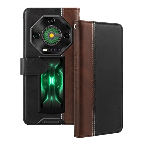 Shantime ���U�[�t���b�v�P�[�X Ulefone Armor 33 Pro �Ƃ̌݊������� �J�[�h�z���_�[�t�� RFID�u���b�N �}�O�l�b�g�L�b�N�X�^���h �X�����t�B�b�g �r�W�l�X�ی�J�o�[(�u���b�N)