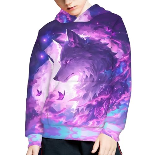 Yuuxorilu Unisex Kids Hoodies Youth Hooded Pullover Long Sleeve Sweatshirts with Pockets3