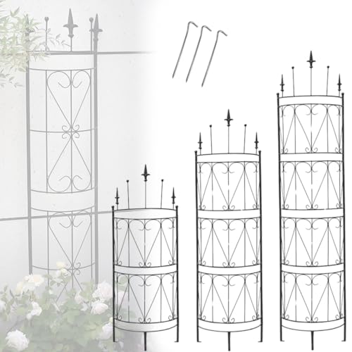 GLMGBP Treillis de Jardin en métal pour Plantes grimpantes 133 cm x 27 cm de Large, Panneau de clôture extérieur en Treillis métallique antirouille pour Plantes grimpantes en Pot (185,5 x 27,5 cm)