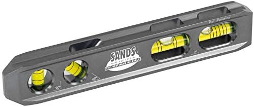 Sands Level & Tool Co.SL82B 8” Aluminum Billet Level (4 Vials) - Magnetic