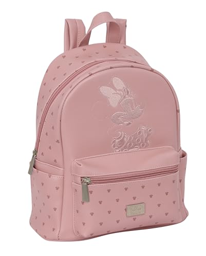 MINNIE MOUSE - Mini Mochila para Uso Diario, Ideal para Niños de Diferentes Edades, Cómoda y Versátil, Calidad y Resistencia, 24x12x28 cm