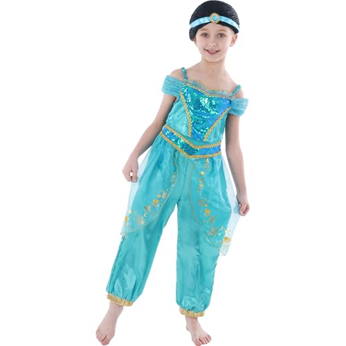 Disfraz Princesa para Niñas con Peluca Deluxe miniatura 2
