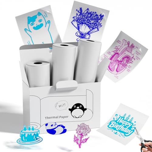 Papier thermique autocollant 50mm rouleau couleur pour mini imprimante