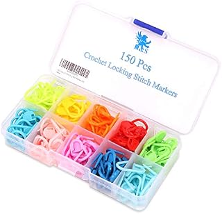 H&S 150pcs Crochet Stitch Marker Knitting Crochet Locking Stitch Markers Clips