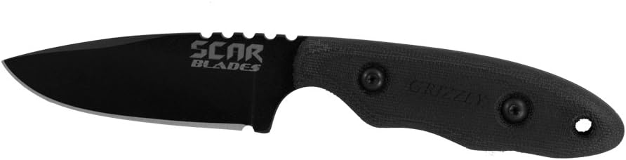 SCAR BLADES Grizzly Knife, Powdercoat Gray/Brown/Black