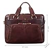 ROYALZ 'Chicago' Sac à Bandoulière en Cuir pour Ordinateur Portable 15,6 Pouces pour Homme Sac Messenger Grand Porte-Documents Sac à Main Business Vintage, Couleur:Marron Cognac Roma #1