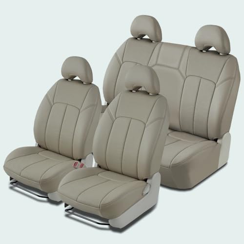 Image of Clazzio 2007-2013 GMC Sierra 1500 Extend Cab Front Without Under seat Storage Rear Bench seat Leather Seat Cover