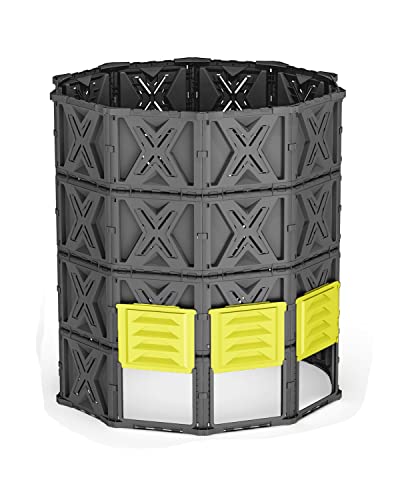 Large Compost Bin - 190 Gallon (720 L) Garden Composter With Better Aeration System, Easy Assembling / Bpa Free/ Sturdy/ Outdoor Compost Tumbler #TOP25