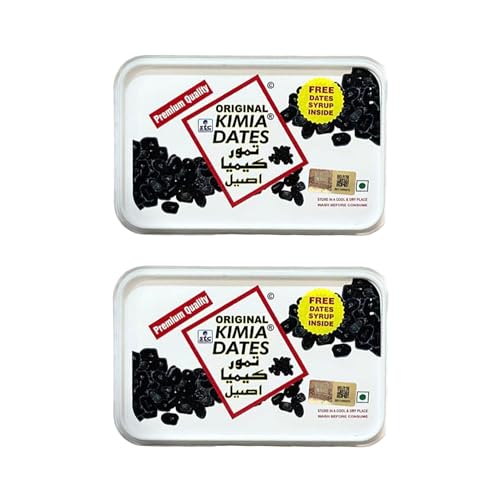 Image of Kimia Dates Original Khajur Kimia Mazafati Dates Soft Dates Fresh Juicy Dates Kimia Box 400G With Free Dates Syrup | Pack Of 2-400gm Each