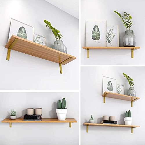 Solander Gold Heavy Duty Shelf Brackets, Rustic Gold Iron L Shelf Bracket, Industrial Modern Metal Floating Shelf with Hardware for DIY Open Shelving, 4 Pack (10 Inch) (B0BYZMYY1X) Amazon Price History, Amazon Price Tracker