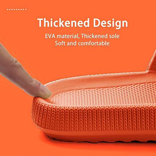 QULIT Bathroom Sandals Comfort Summer Slippers Indoor Women's Slide Sandals Non Slip Thick Sole Men's Sandals Home Light Beach Shoes,black-43 444