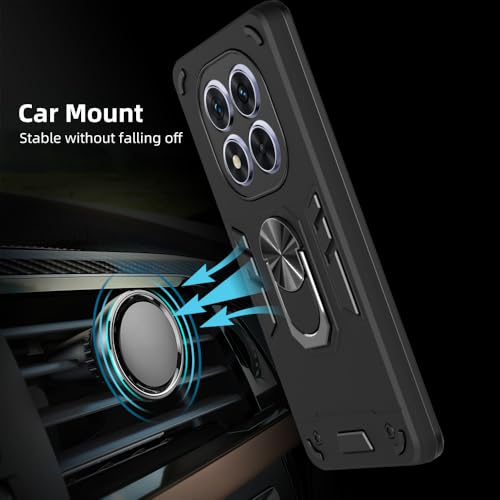 Image of NDCOM for Redmi Note 14 Pro Back Cover | Premium Design Redmi Note 14 Pro Cover for Secure Fit | Redmi Note 14 Pro 5G Back Cover | Ring Holder Case