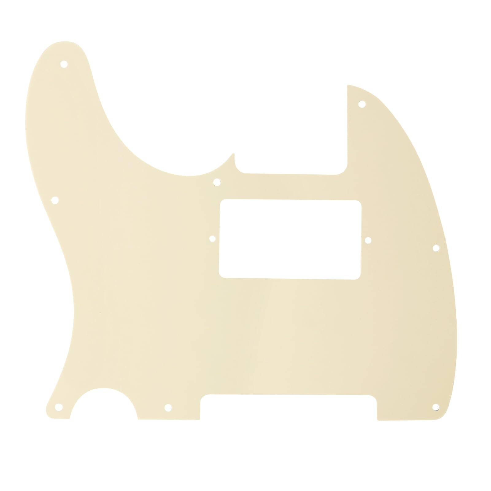 Banworks 4 Ply Tele HS/HH Pickguard 8-Hole Electric Guitar Pickguard Scratch Plate for USA/Mexican Modern Style Standard Tele Telecaster JT/HB-04 Vintage White Pearl - Image 3