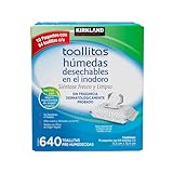 MX Ventas - Toallas Húmedas Toallitas Desechables En El Inodoro 640 Piezas Sin Fragancia (640)