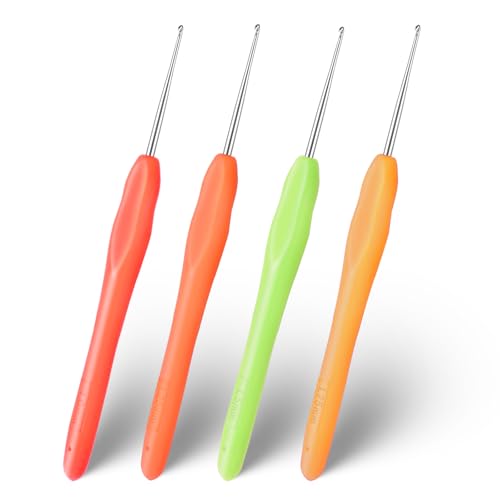 Molain 4 Pcs Crochet Hook Set, 1 mm, 1.25 mm, 1.5...