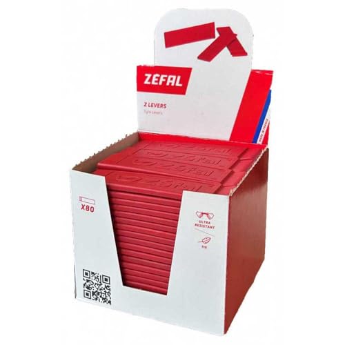 ZEFAL Demonte Pneu Velo ZLEVERS INCASSABLE Rouge (Boite Carton DE 80) - 3420586603353