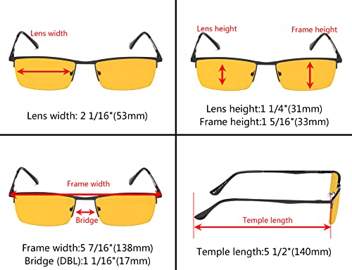 Image of Eyekepper 4-Pack Quality Half-Rim Reading Glasses Readers with Spring Hinges Include Computer Readers for Women Men