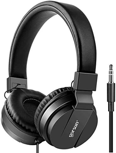 gorsun Kids Headphones, Lightweight Stereo Wired Children's Headsets for Kids Adults Adjustable Headband Toddler Headset for Smartphones Computer Pad Earphones