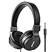 Kids Headphones, gorsun Lightweight Stereo Foldable Wired Headphones for Kids Adults Adjustable Headband Headset for Cellphones Smartphones iPhone Laptop Computer Mp3/4 Earphones(Black)