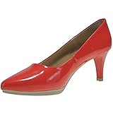  Zapato Salón para Mujer. Piel Charol. Tacón Forrado Fino 7 Cm. Piso Goma - Marca CHAMBY Coral Talla 38