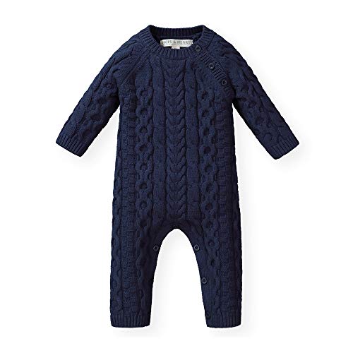 Image of Hope & Henry Layette Baby Cable Knit Sweater Romper
