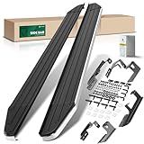 YHTAUTO 5.5' Running Boards Side Steps Fit Toyota RAV4 2019-2024(Exc. 2018 & 2023 RAV4 Adventure Submodel), SUV, Aluminum Black Powder, with Tall Rubber Strip Cab Side Step Rails Off-Road Accessories