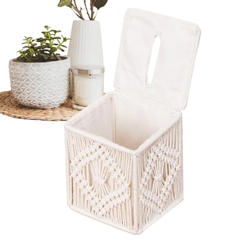 para de pañuelos, organizador de servilletas de papel higiénico bohemio decorativo, organizador de papel facial para dormitorio, tocador, estante, baño, sala de estar, cocina, dormitorio