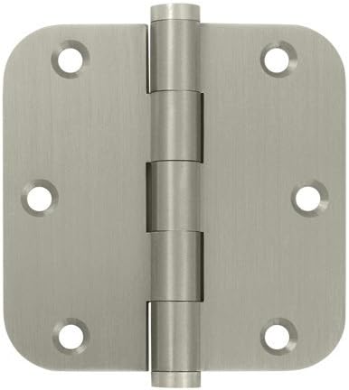Deltana Dsb35r515 3-1/2 X 3-1/2 X 5/8 Radius Hinge, Satin Nickel Finish