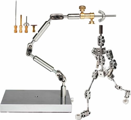 Kit armatura animazione stop motion flessibile, figura di marionetta in metallo con connettori per movimenti fluidi, perfetto per progetti di animazione fai da te e arti creative