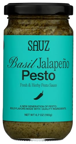 Sauz, Jalapeno Basil Pesto, 6.7 Ounce