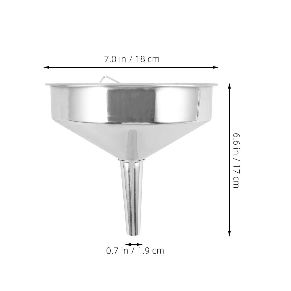 Entonnoir Acier Inoxydable Grand Volume Entonnoir Large Bouche Épais Pour Huile De Cuisson Liquide Industriel Et Transfert Carburant Polyvalent