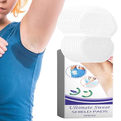 Parches Para El Sudor De Las Axilas Para Mujeres - 10 Piezas Protectores Antitranspirantes No Tejidos Invisibles | Protectores de Sudor para la Ropa,Para Olor Corporal, Piel Sensible, Interior de Vest