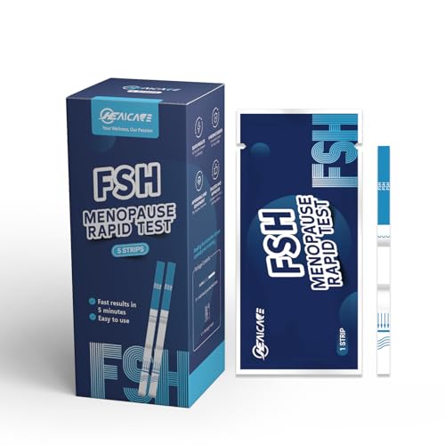 HealCare FSH Menopause Rapid Test Strips, 5 Tests Menopause Rapid Test, FSH Hormone Test for Women at Home