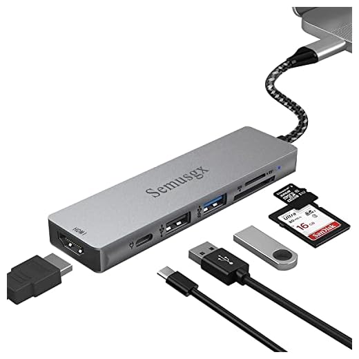 USB C Hub 6 in 1 Adapter for MacBook