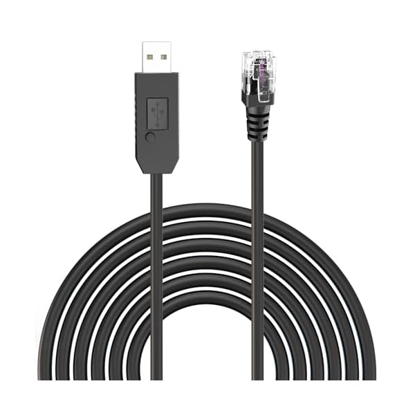 Radar Detector Cable, USB to RJ11 Plug Power Cord with Mute Function,Replacement Power Cable,for Escort Smart MAX 360 Passport Cobra 360 Unide R1/3/4/DFR8/9 Radenso XP etc Radar Detector.