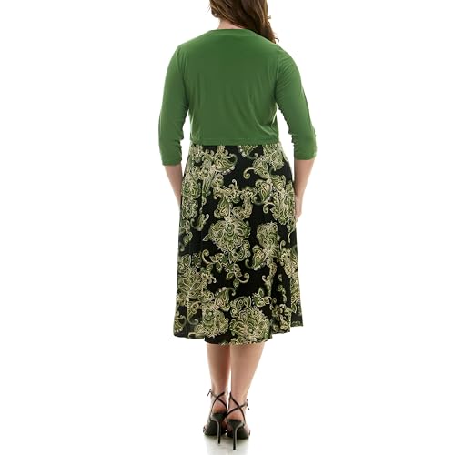 Image of Danny & Nicole Women's Solid Cardigan and Printed Dress Set