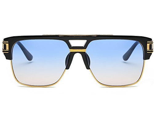 Square Aviator Large Fashion Sunglasses For Men Women Goggle Alloy Frame Glasses2