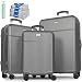 Tavoxda 3 Piece Luggage Set Hard Shell Travel Trolley with Durable 360° Spinner Wheels & Built in TSA Lock, Lightweight ABS Suitcase Set for Women & Men, 20" 24" 28" (Grey)