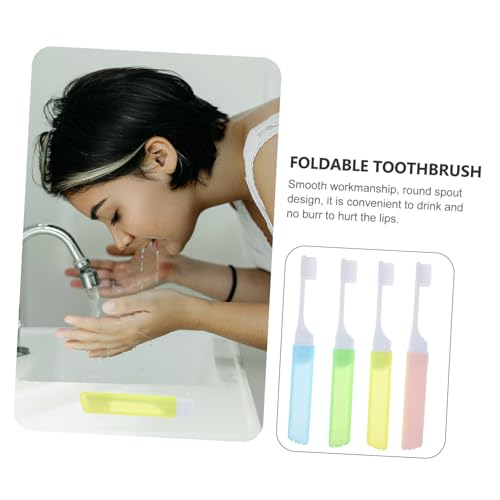 GANAZONO 12 Stück Teiliges Faltbare Zahnbürsten für Erwachsene und Jugendliche Weiche Borsten Kompakt und Tragbar Sanfte Zahnreinigung Personalisierte Mundpflege Praktische Zufällige Farbe – Bild 4