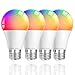 Ampoule Connectée Lampe Wifi E27 Intelligente LED Multicouleur RGBCW Smart Bulb Ampoule HomeKit Dimmable Lumière Contrôle Vocal à Distance Compatible Google Home Siri Aucun Hub Requis 9W 850 lm
